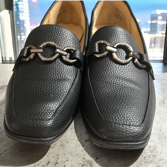 Anne Klein IFlex Women's Black Silver Link‎ Loafer Driving Shoe Size 8 M - Picture 6 of 8